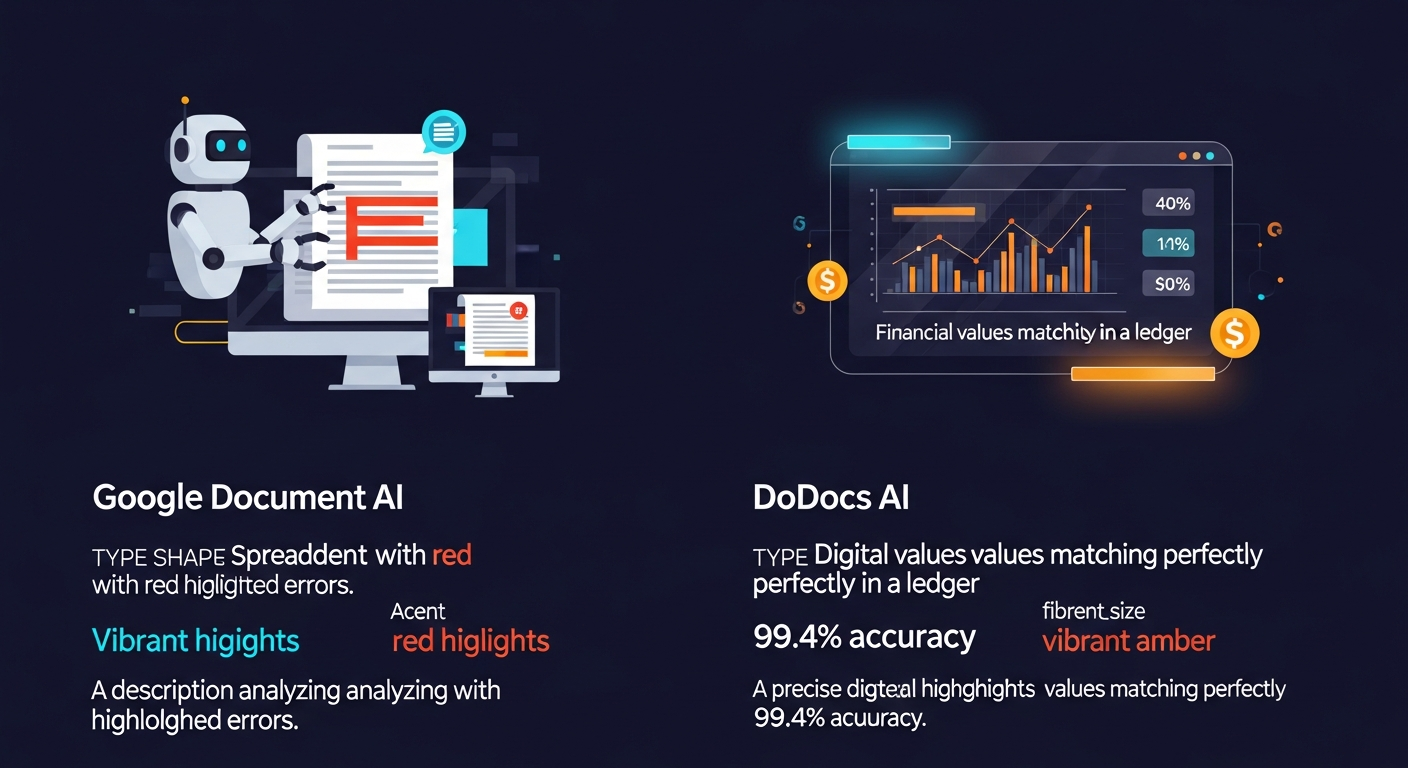 DoDocs vs Google Document AI comparison infographic