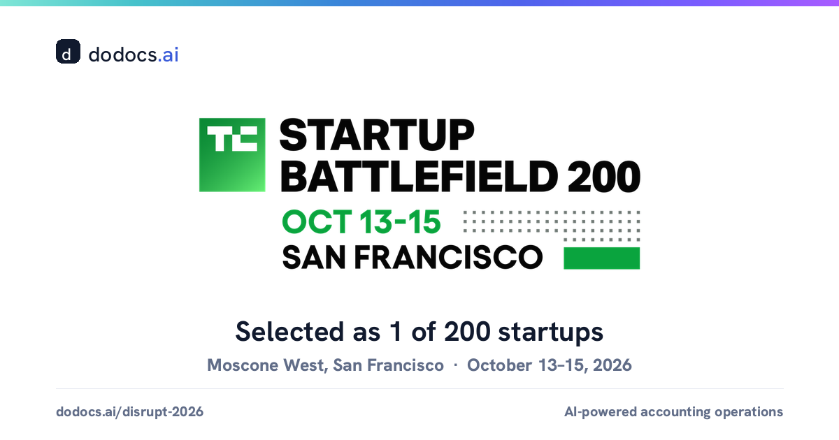 DoDocs at TechCrunch Disrupt 2026 Startup Battlefield 200